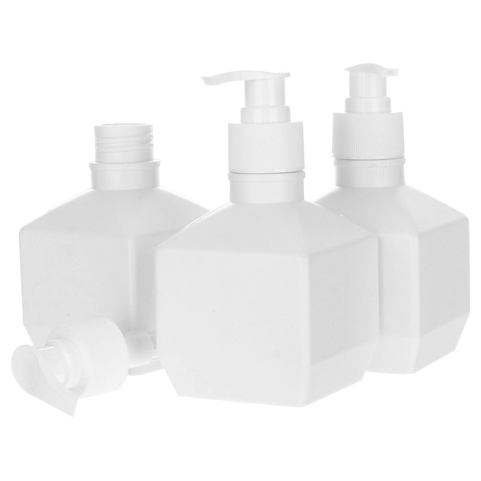 Bathroom Supplies Press Type Bottles for Lotion Storage Use 3Pcs White