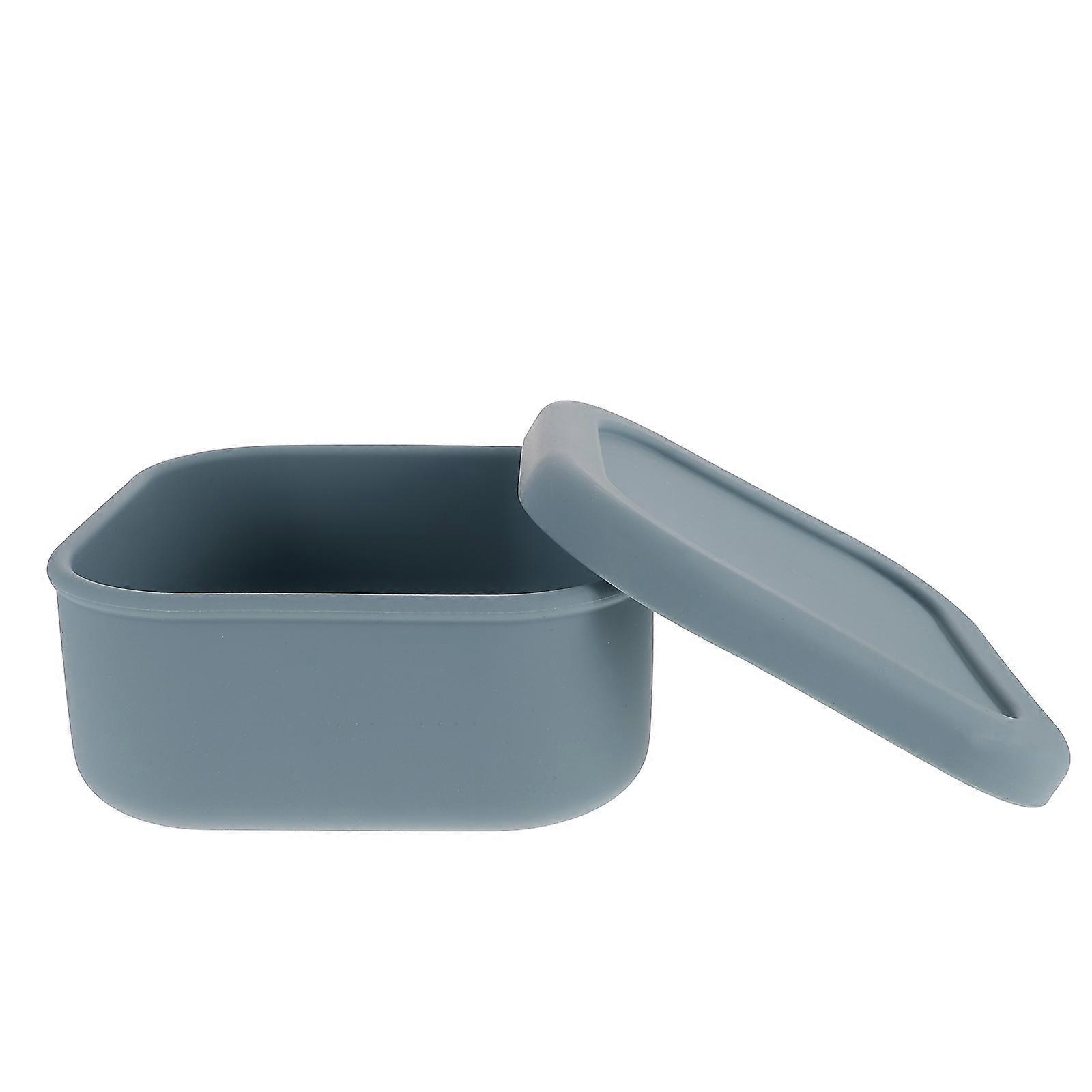 Silicone Storage Box Large Capacity Square Bento Lunch Box For Family Use 1Set