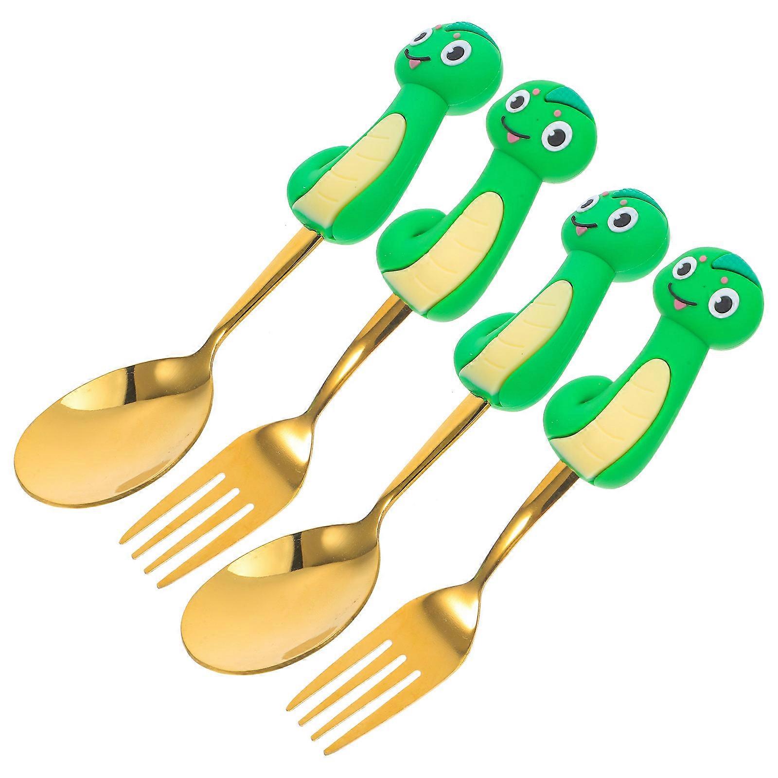 Creative Snake Shaped Coffee Stirrer Spoon For Tea Time Dining Table 2 Sets Versatile Use Smooth Finish