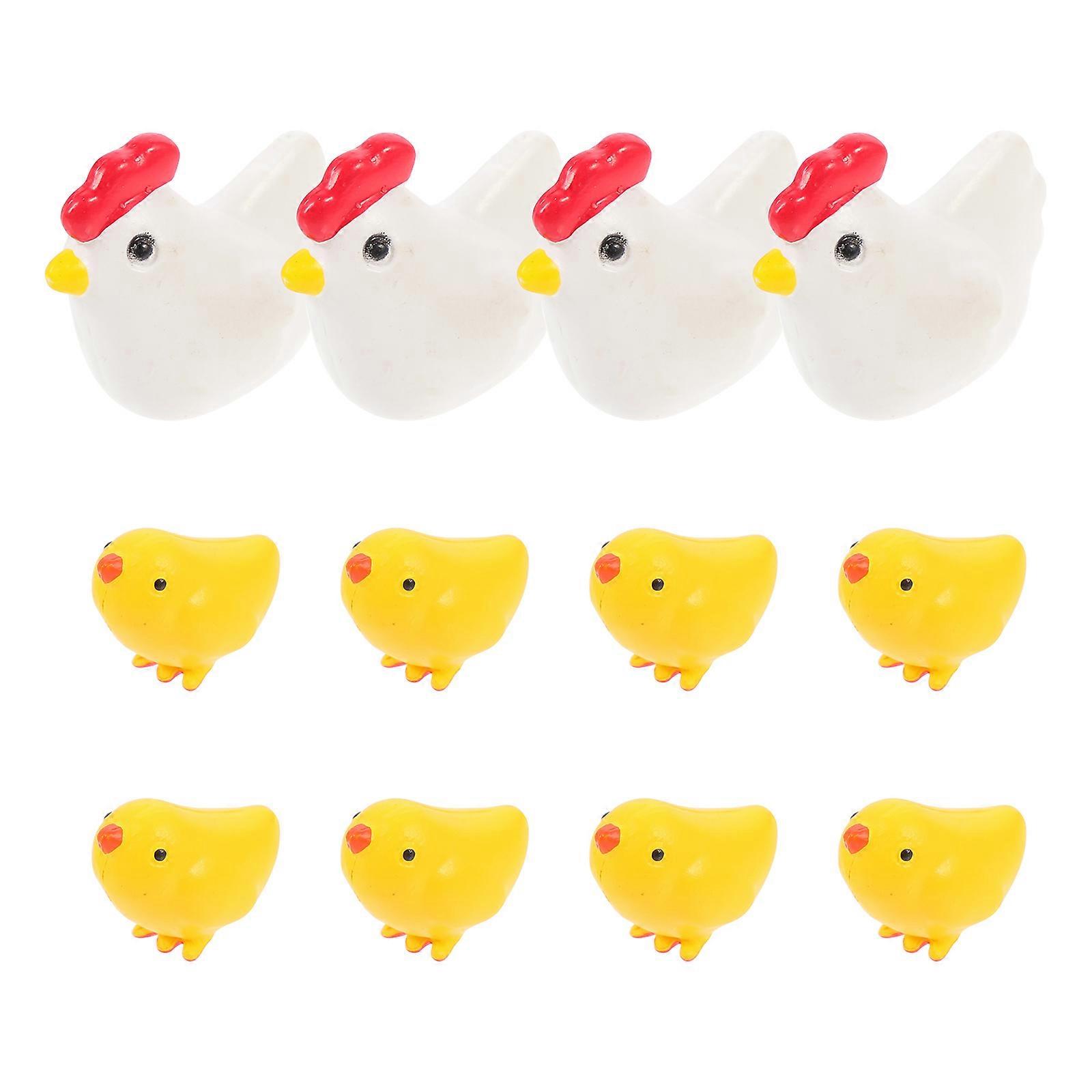 Mini Chick Resin Ornaments for Decoration 12Pcs Micro Landscape Set