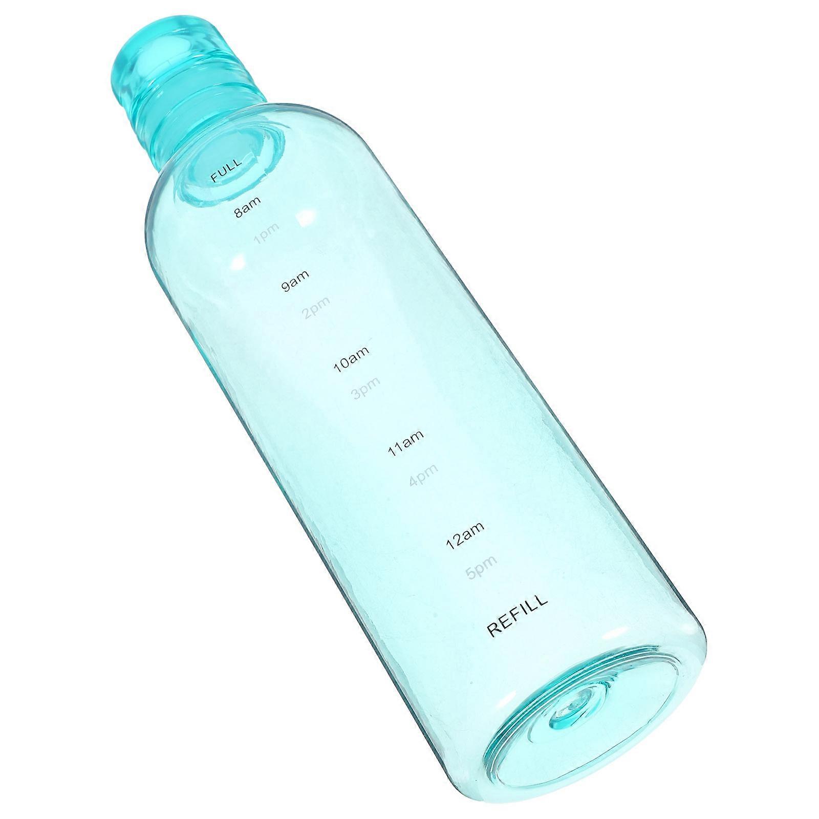 Clear Water Bottle with Time Scale Portable Drinking Bottle 5Pcs