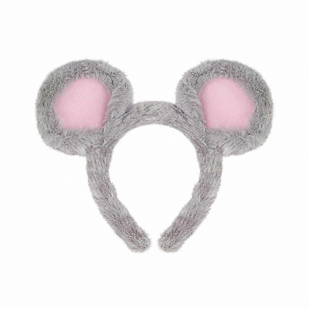 Plush Mouse Ears Headband for Boys Girls - Rat Cosplay Costume for Halloween Birthday Party