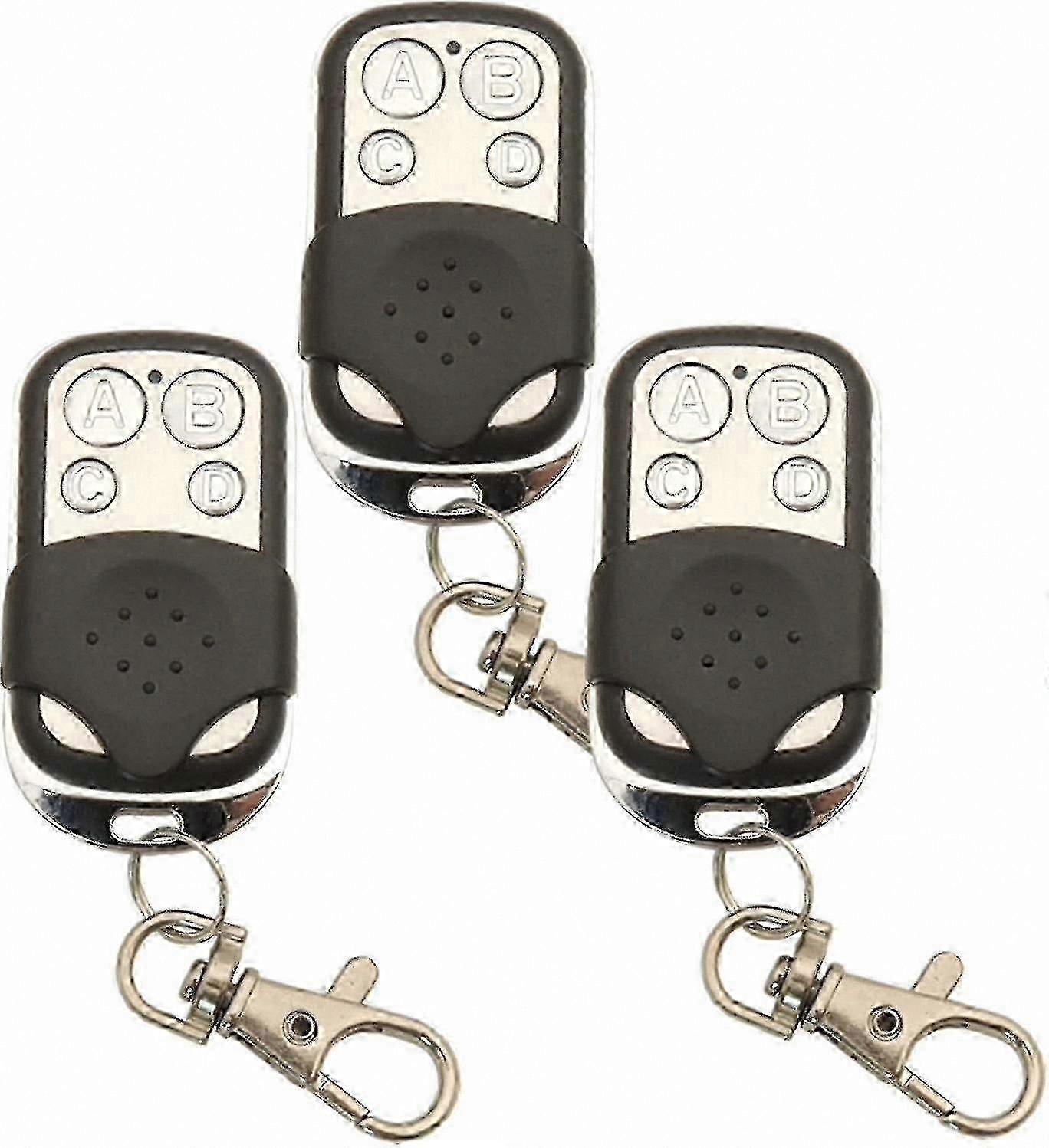 3-Pack 433.92 MHz RF Transmitter for Garage Door/Gate Opener Key Fob Replacement