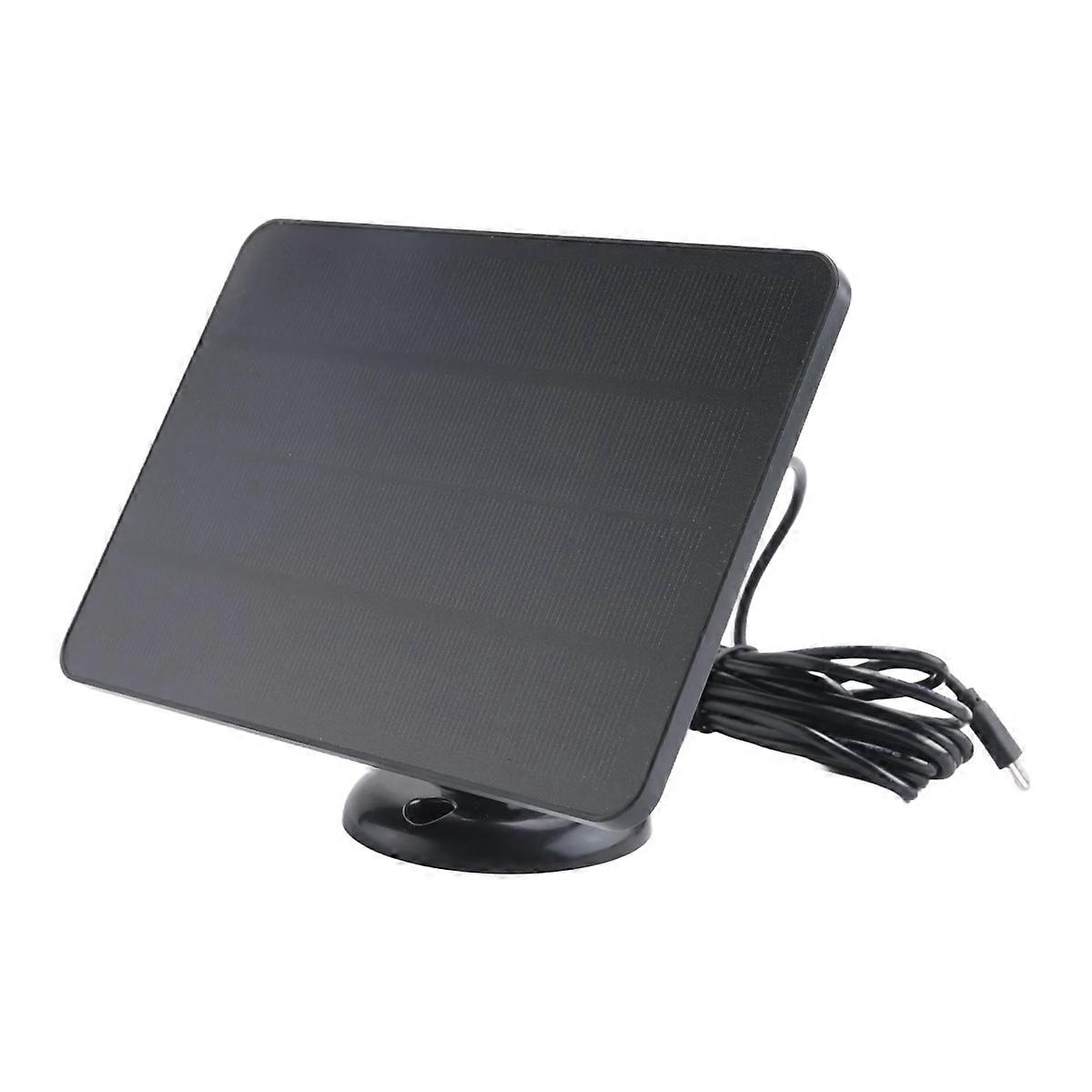 Waterproof 10W Solar Panel Charger with Charging Cable,Black
