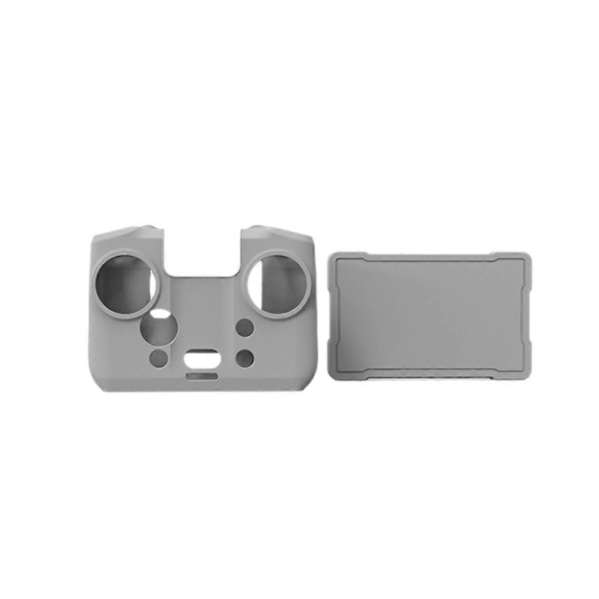 Remote Control Silicone Protective Case Body+Screen Protector Grey