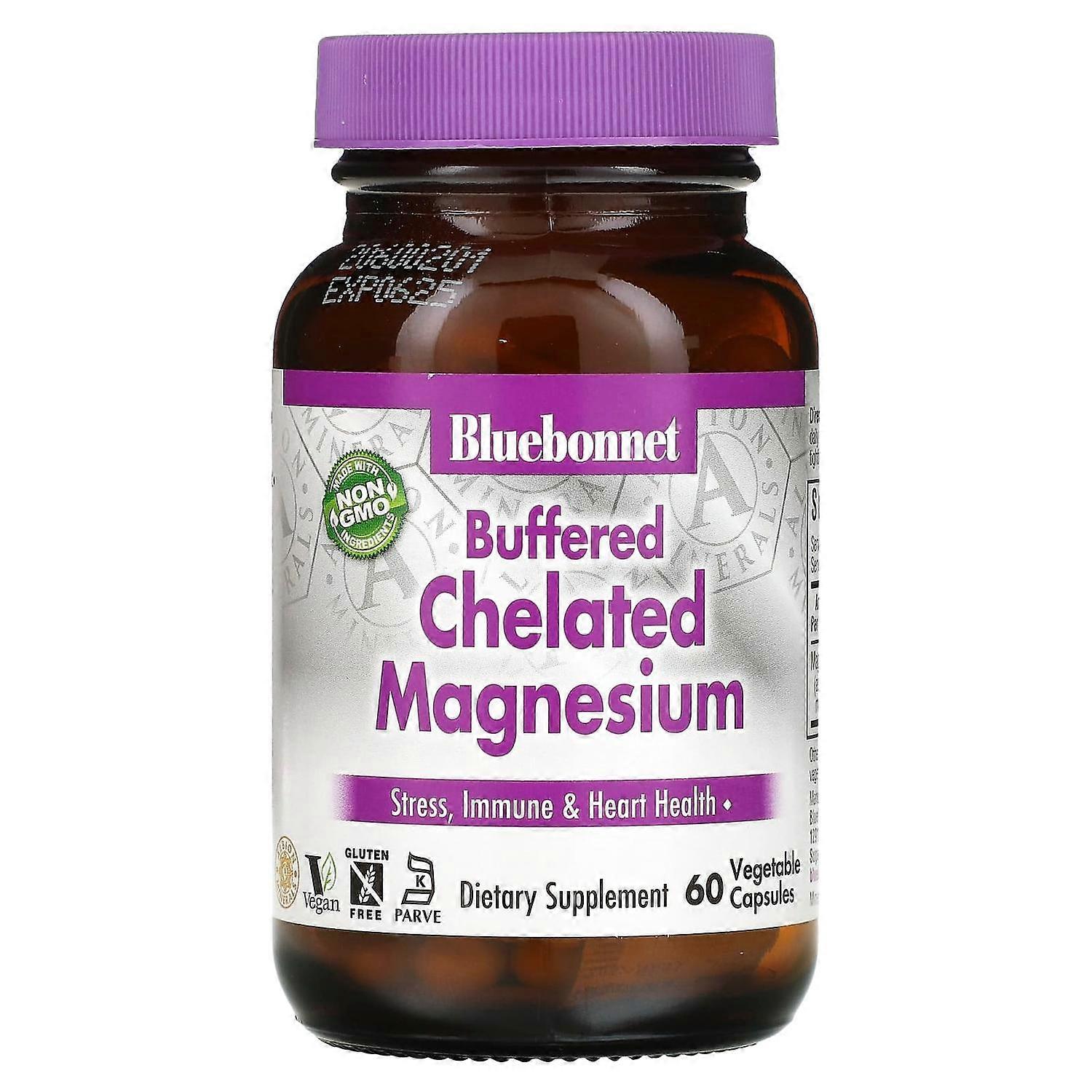Bluebonnet Nutrition, Buffered Chelated Magnesium, 60 Vegetable Capsules