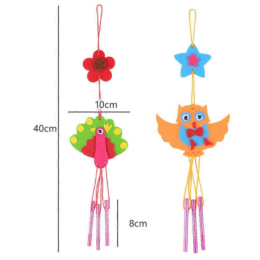 Kids DIY Wind Chime Pendant 12Pcs Assorted Color for Decoration Fun