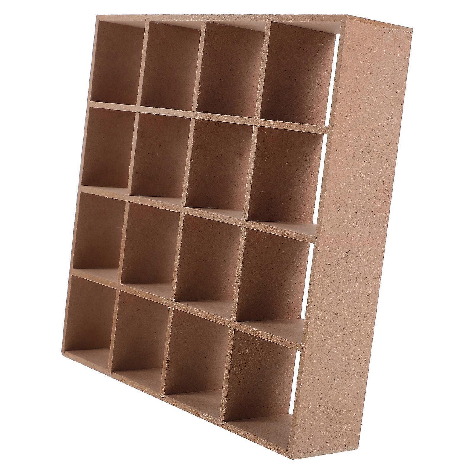 Light Yellow Dollhouse Wooden Rack for Storage 4Pcs Miniature Bookshelf