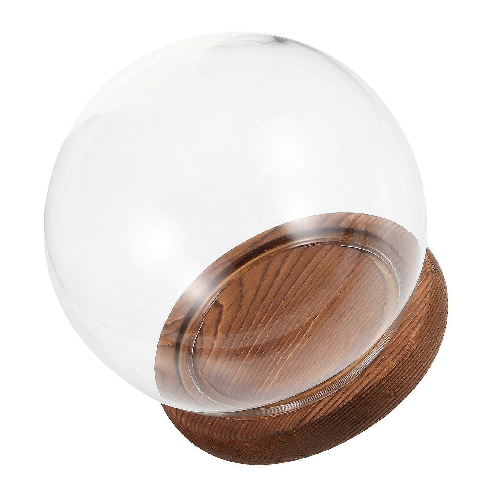 Display Case Glass Dome for Eternal Flower 4Sets Round Shape Cloche Dome