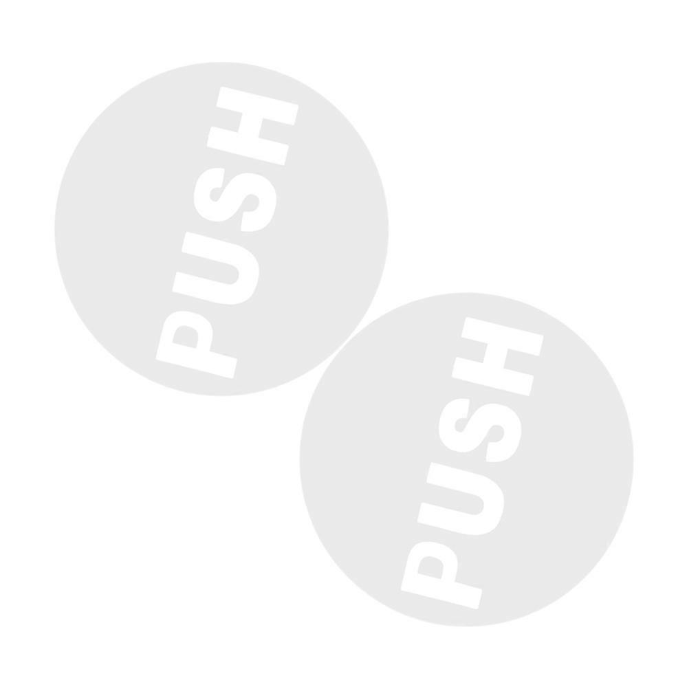 Push Pull Door Stickers White PVC for 4Pcs Set