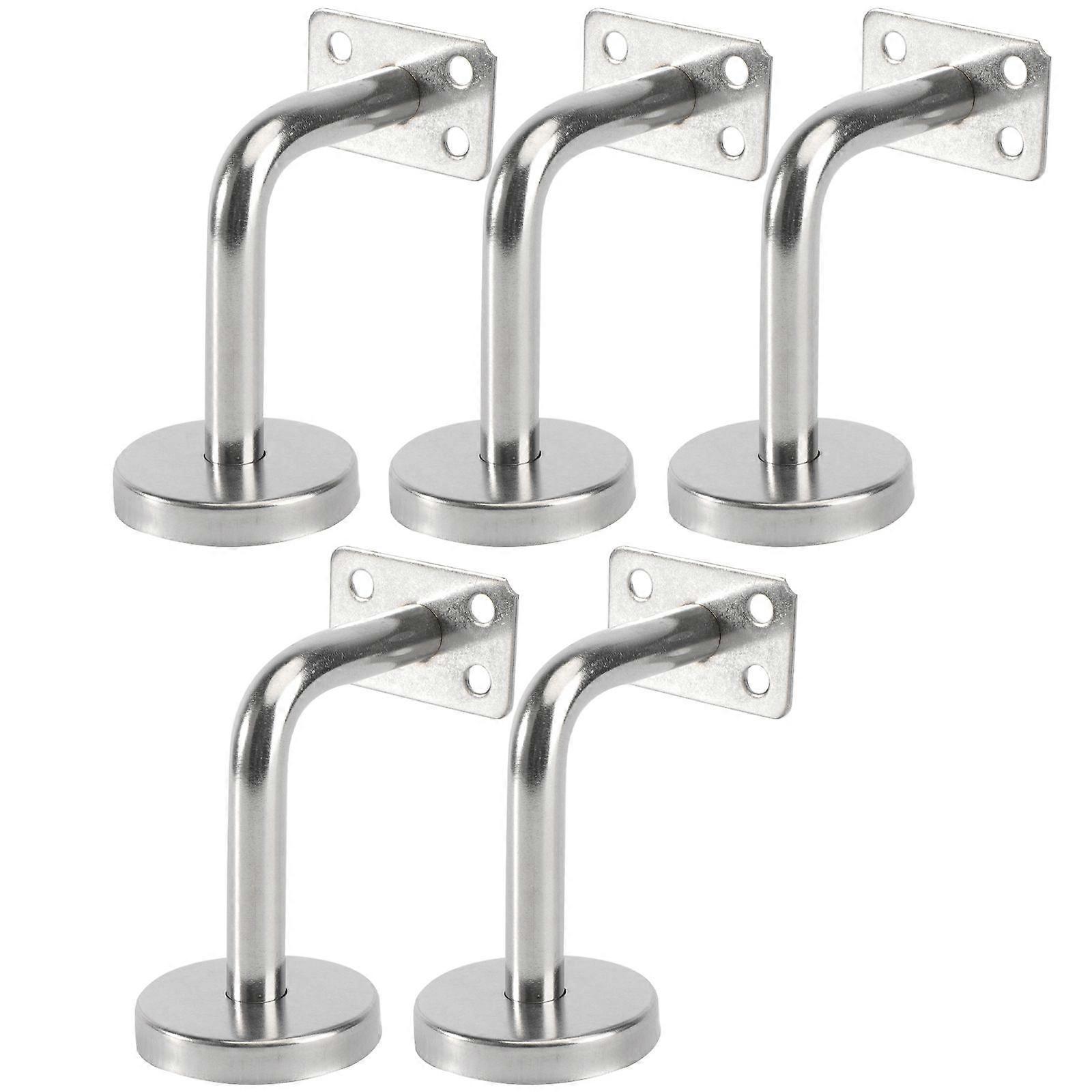 5Pcs Professional Solid Stainless Steel Handrail Wall Mounted Brackets Supports