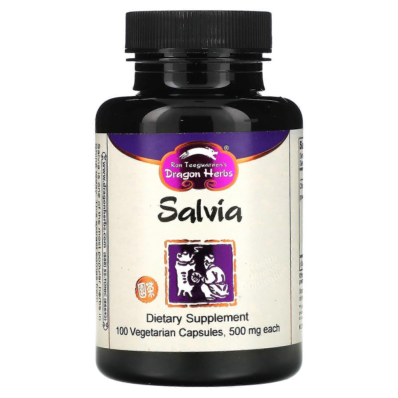 Salvia, 500 mg, 100 Vegetarian Capsules