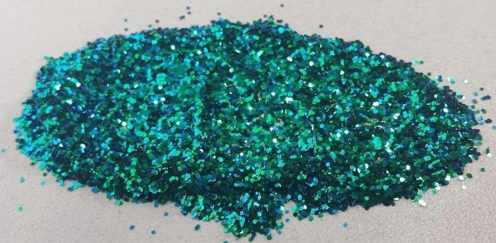 Peacock Blue Green Metal Flake .015 Square 3 Ounce