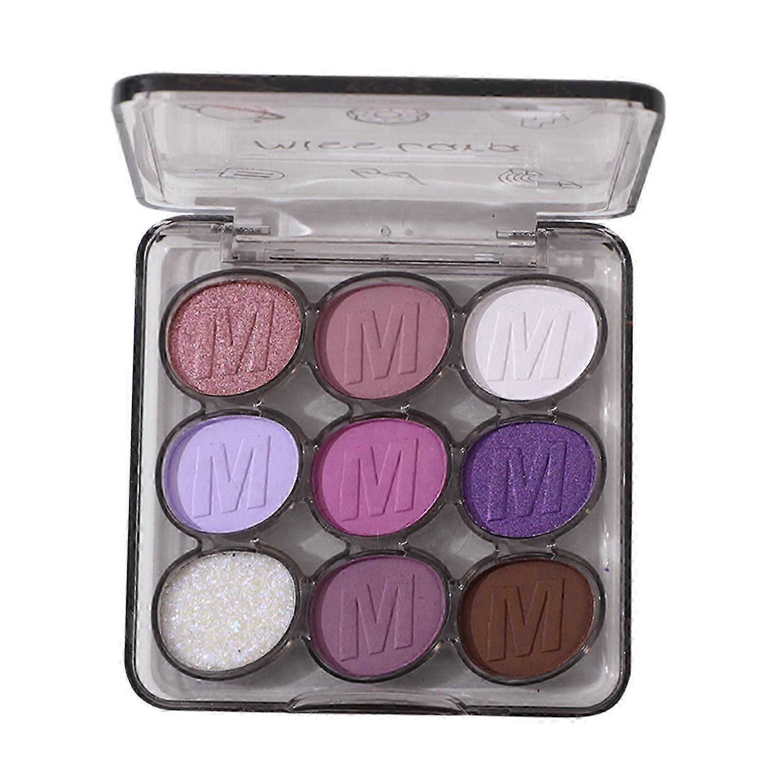 25-26 Nine-color Eyeshadow Matte Pearlescent Eyeshadow Long-lasting Color Non-flying Powder Smoky Eye European And Style