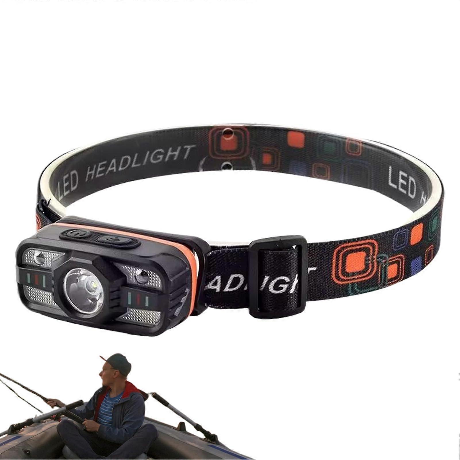 Head Lamps Led Rechargeable Motion Sensor Waterproof Headlamp For Camping Hiking Hunting Running Mining Backpacking