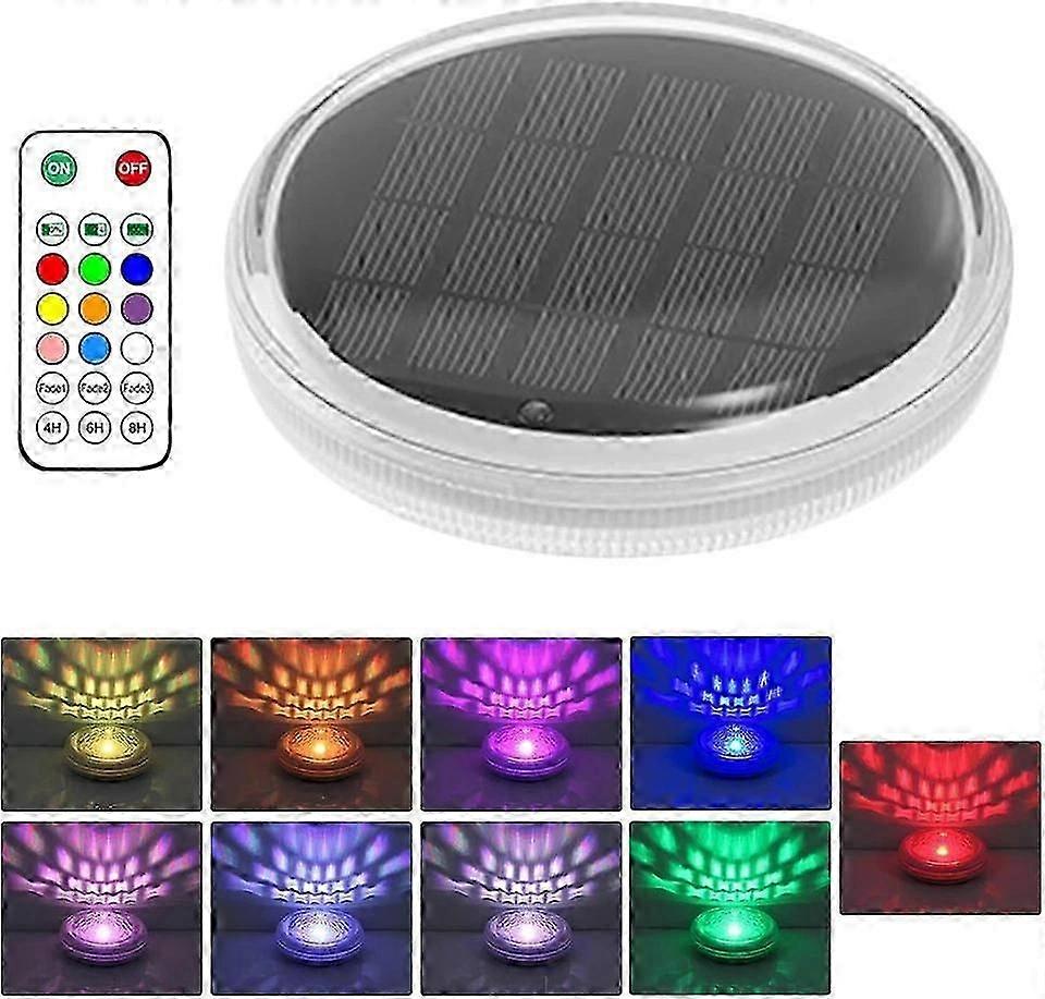 Yüzer Güneş Havuz Işıkları, 3 Zamanlama Modu ile Renkli 9 Aydınlatma Değiştirme Lambası