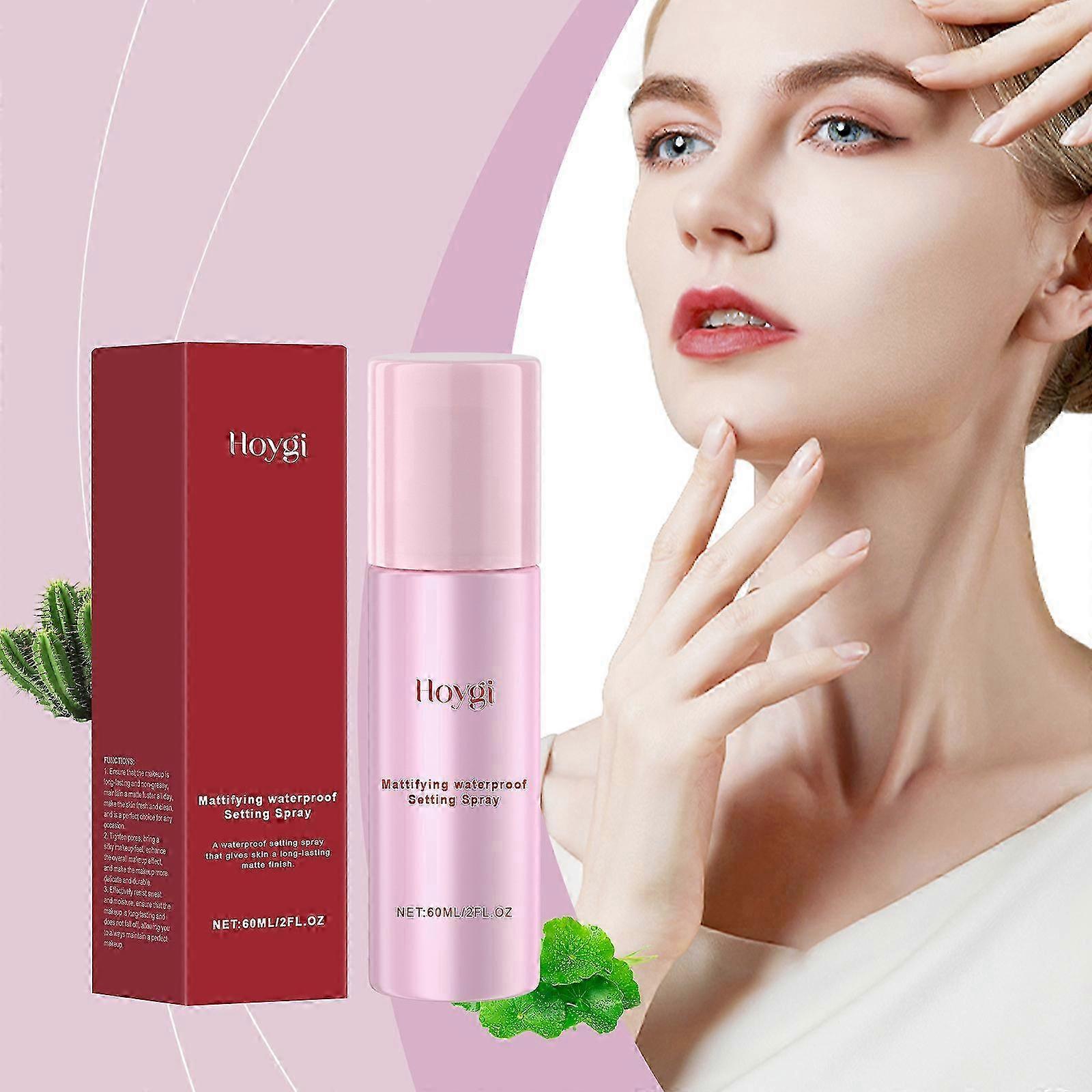 بخاخ تثبيت مقاوم للماء غير لامع لمكياج وجه يدوم طويلا ، بخاخ تثبيت غير لامع خفيف الوزن ، بخاخ مكياج مرطب للتحكم في الزيت