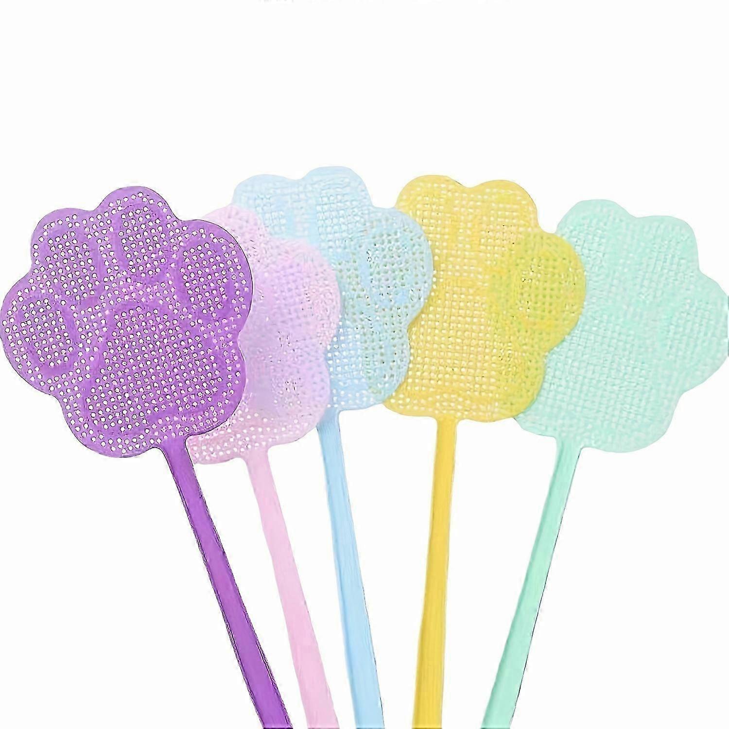 5 قطع مخلب يطير المنشيات - البلاستيك المتين ، قاتل البعوض والحشرات اليدوي للاستخدام الداخلي / الخارجي ، ألوان متنوعة