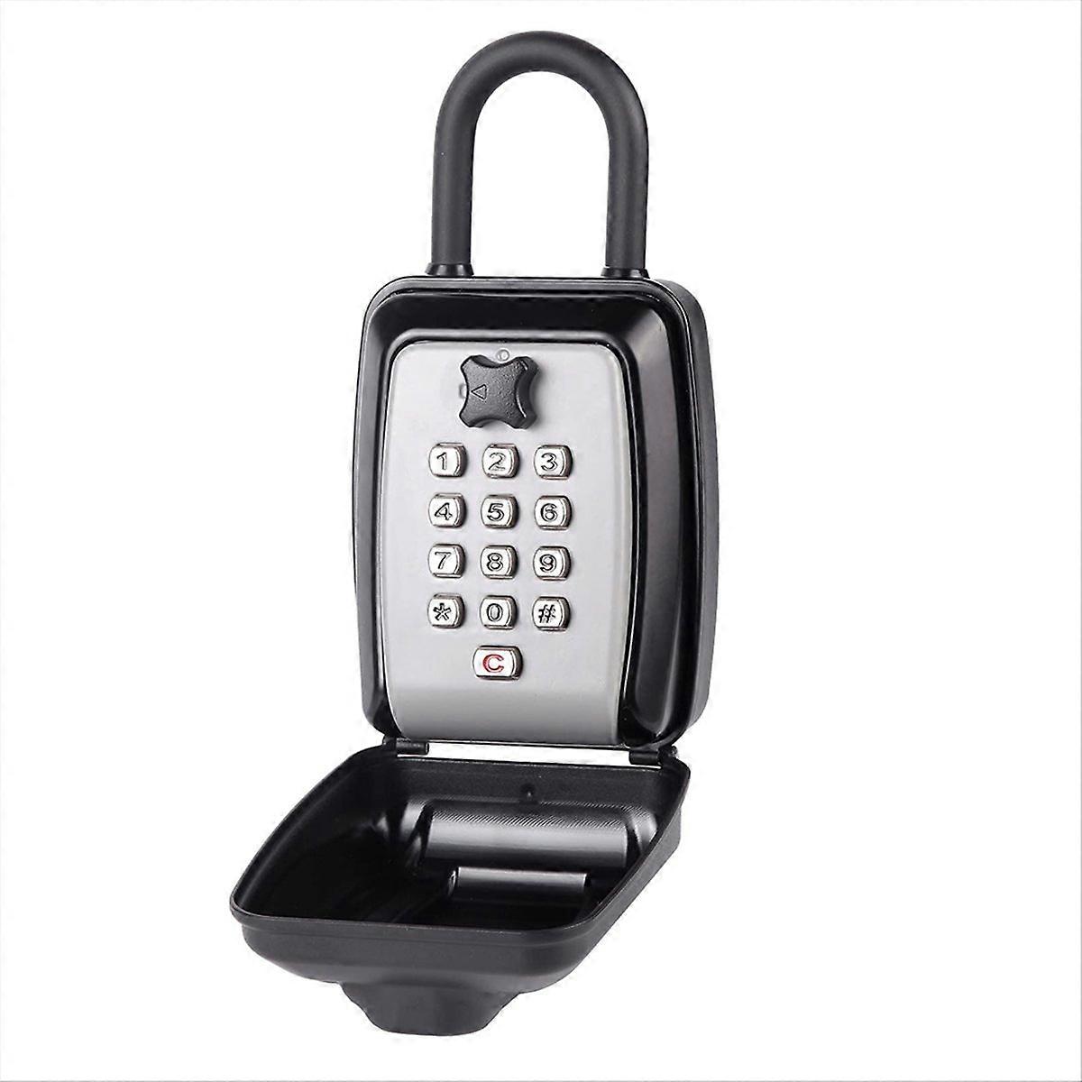 Key Safe -Spacious Resettable 12-Digit Combination Keypad Lock Box,