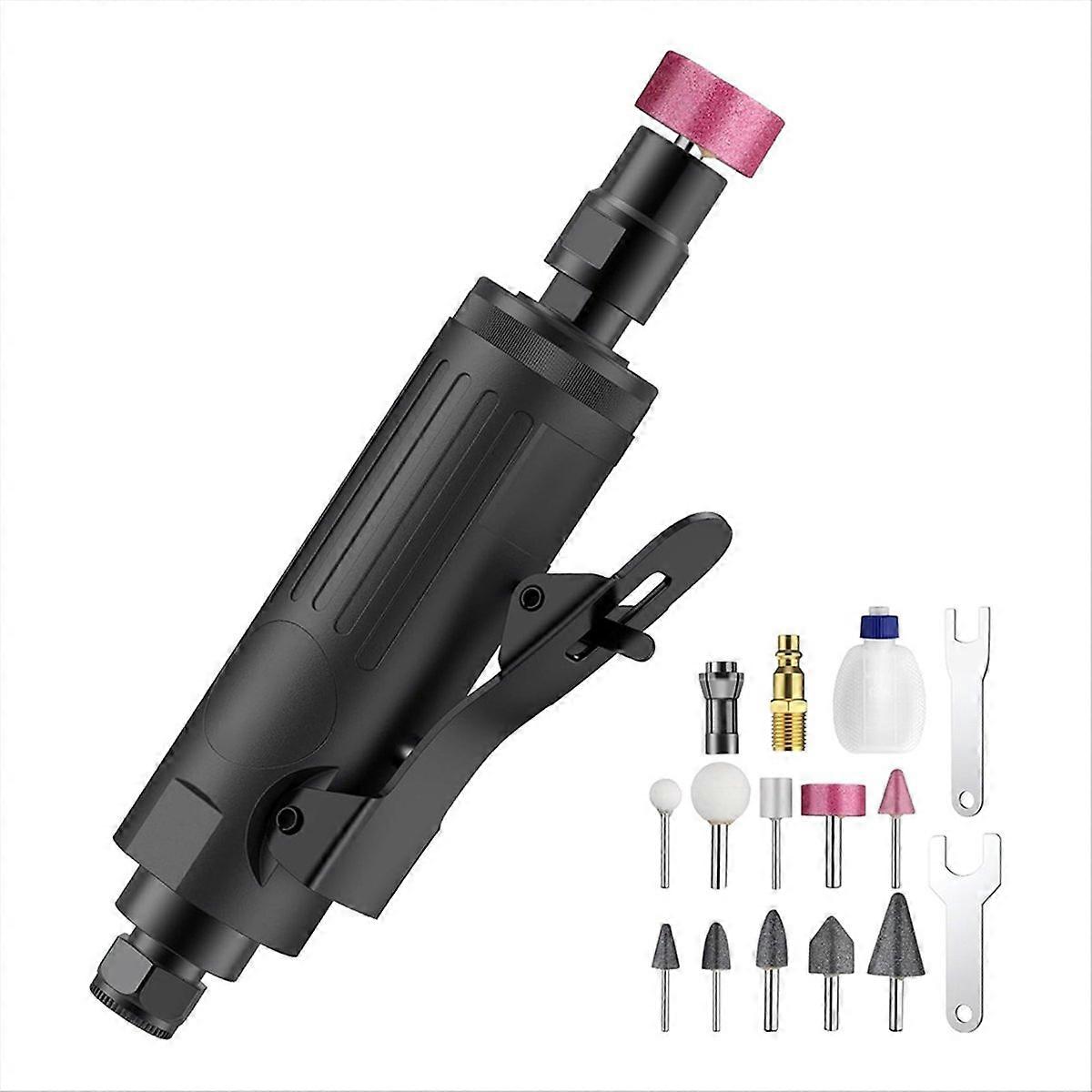 Air Straight Die Grinder,1/4in Pneumatic Angle Die Grinder