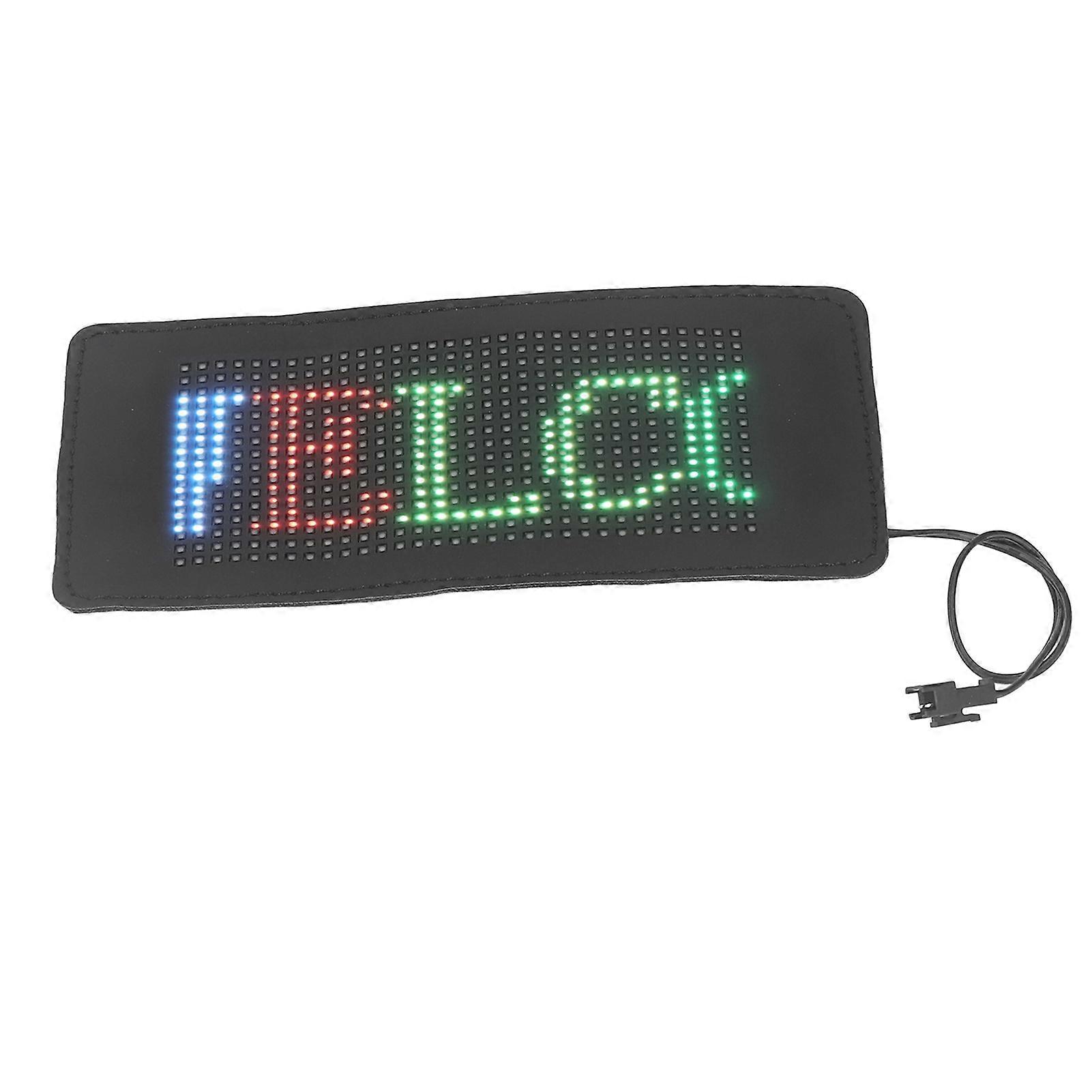 Panneau LED flexible 190x90mm 16x32 Résolution Bluetooth APP Contrôle Personnalisé Texte Motif Animation LED Écran Défilant 