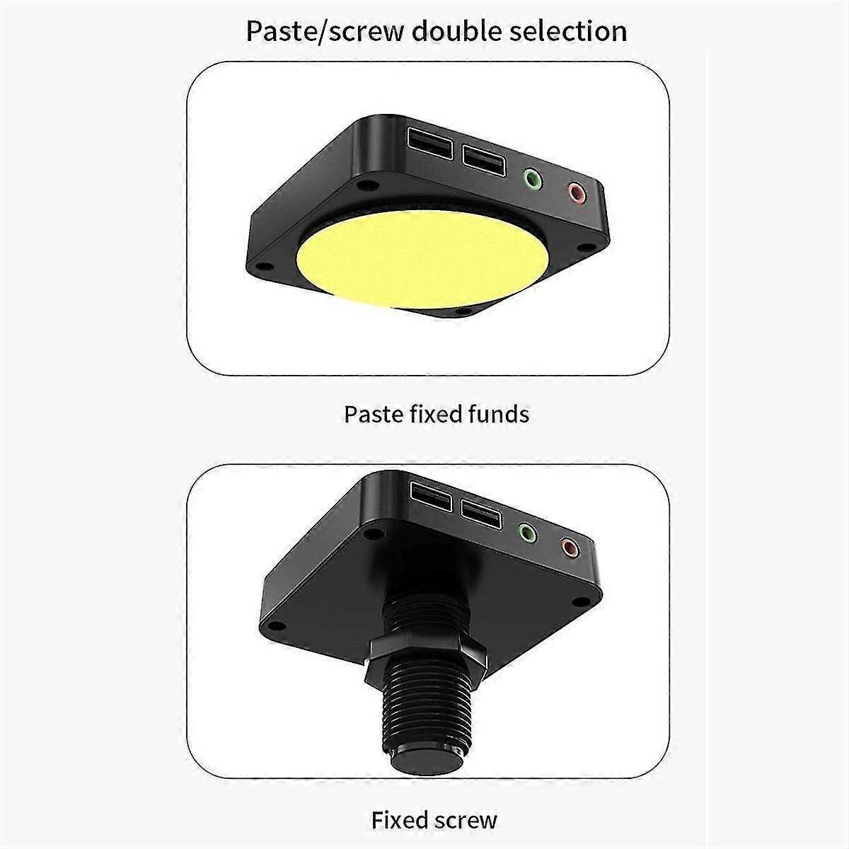 Computer Desktop Power Switch External Pc Host Power Supply On/off Push Button Switch, Dual Usb And