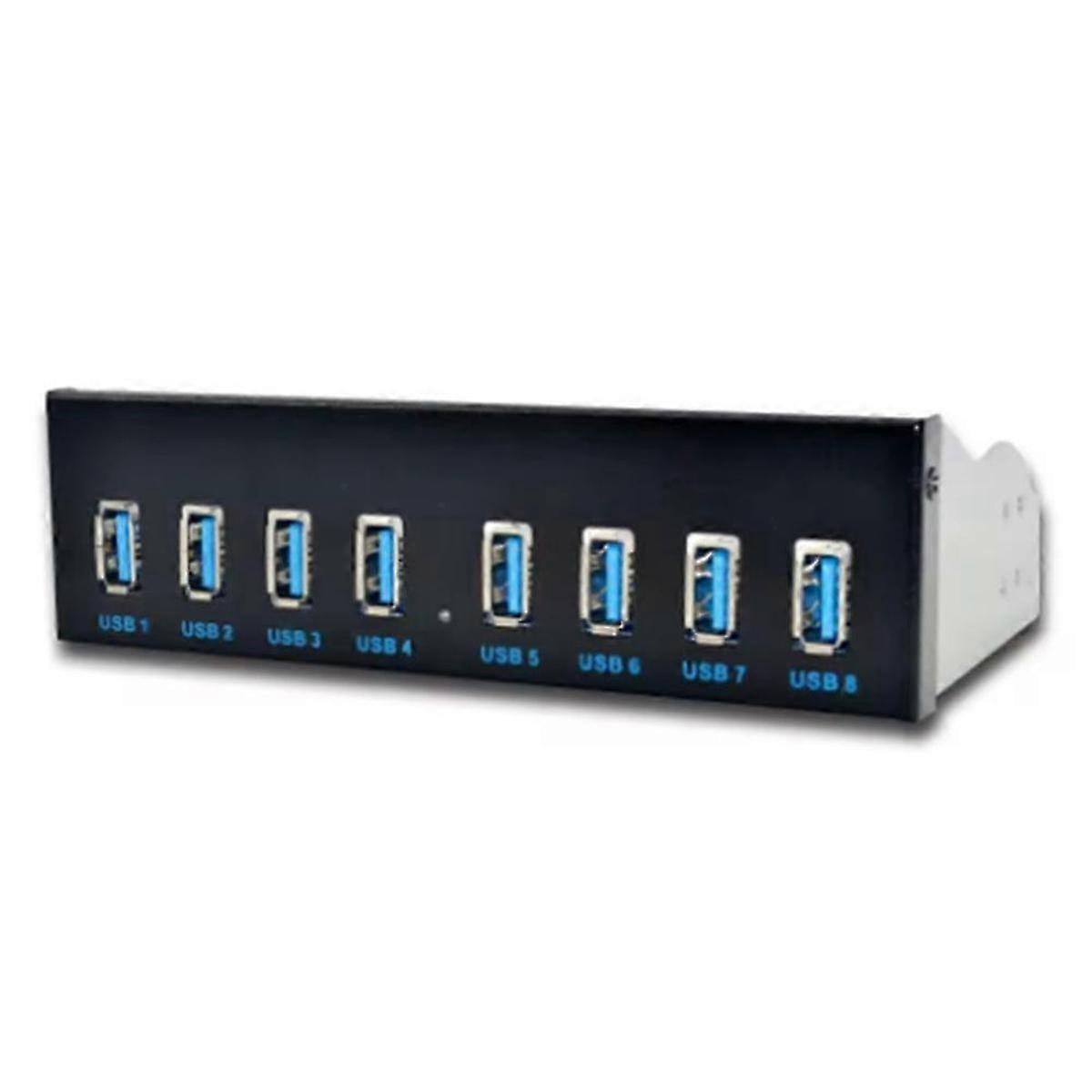 8 Port USB Hub USB3 5.25 USB 3.0 Front Panel Splitters USB 3.0 Hub compatible PC USB-HUB Multiple USB3.0 HUB Splitter Hubs