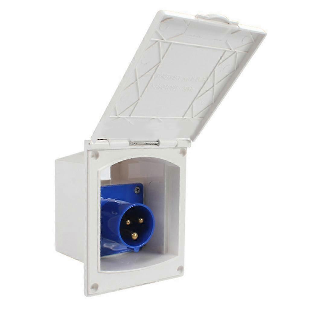 Flush inlet socket for caravans waterproof 16A/32A power supply