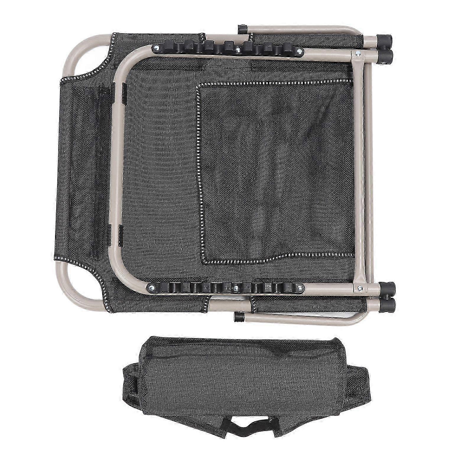 Adjustable Lifting Bed Backrest 6 Gears Foldable Bed Backrest with Head Pillow for Reading Patient Care S Size Black