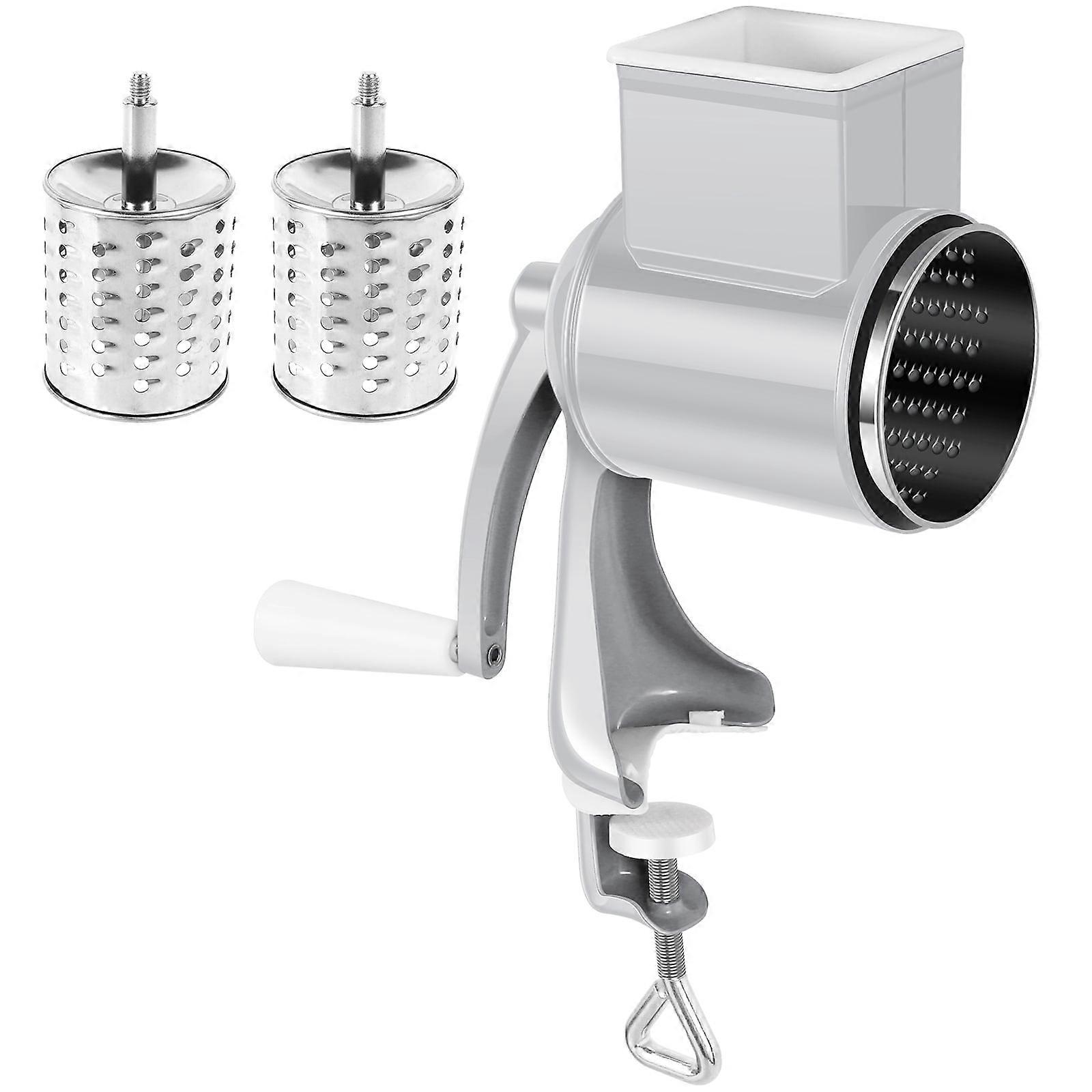 Wekvgz Hand Crank Grain Mill with Table Clamp, Rustproof Manual Grinder + 2 Blades, Multifunctional for Grain, Nut, Spice, Wheat, Coffee –