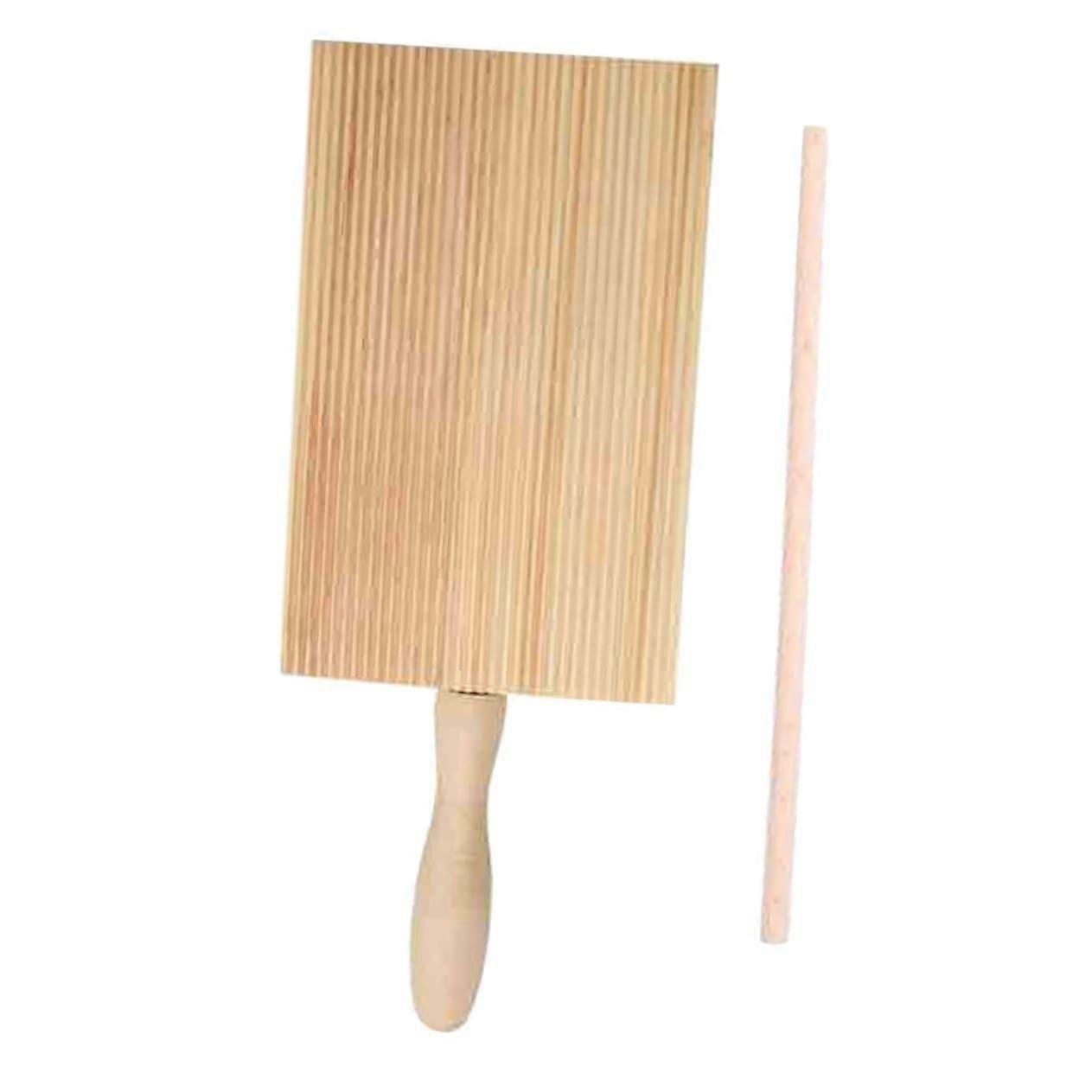Gnocchi Board And Pasta Paddle With Handle WearResistant Wooden Dough Tool For Homemade Noodles Dumpling Wrappers
