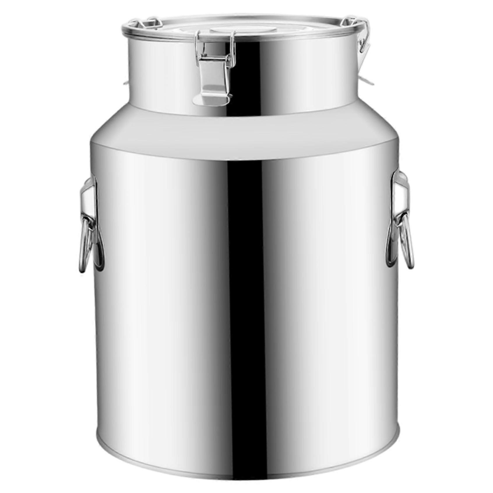 Stainless Steel Food Storage Containers 5L Airtight Canisters With Lids And Locking Handle For Flour Grains Coffee Beans