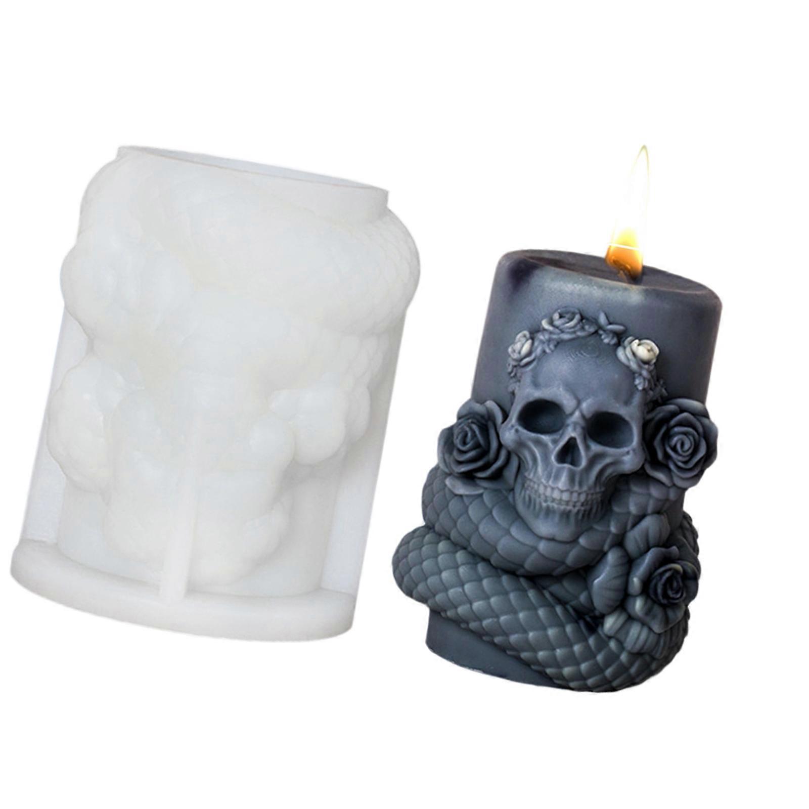 Scened Candle Molds Rotating Snake Silicones Mould Cylindrical Snake Casting Mould Plasters Molds Craft Supplies Multicolor