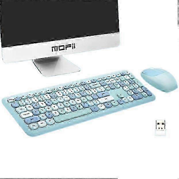 Wireless Keyboard and Mouse Combo With Coloured keycaps