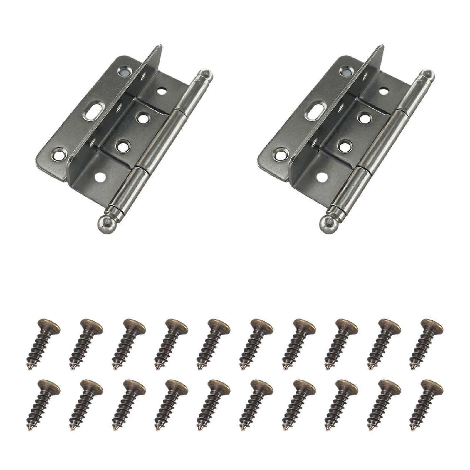 Smooth Triple Fold Cabinet Hinges Quiet Motion Cupboard Wardrobe Bookcase Hinge For Wardrobes Foldable Desks Enduring  White nickel plated