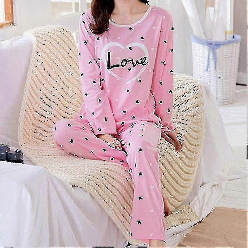 طقم بيجامة قطن نسائي مريح ملابس نوم صالة مجموعة ملابس نوم ناعمة ملابس نوم ناعمة