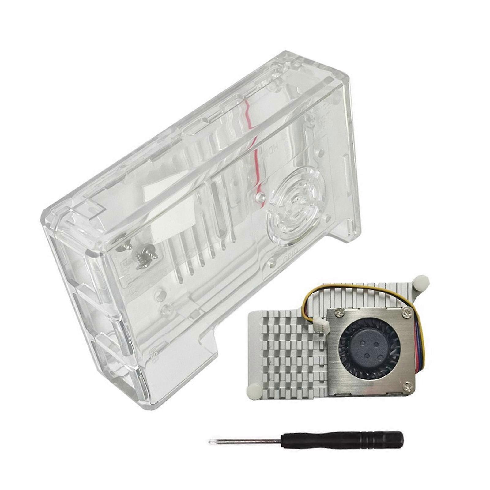 Case for RPi 5 Optional Cooling Fan and Heatsinks for RPi 5 Board Protector Housing Multicolor