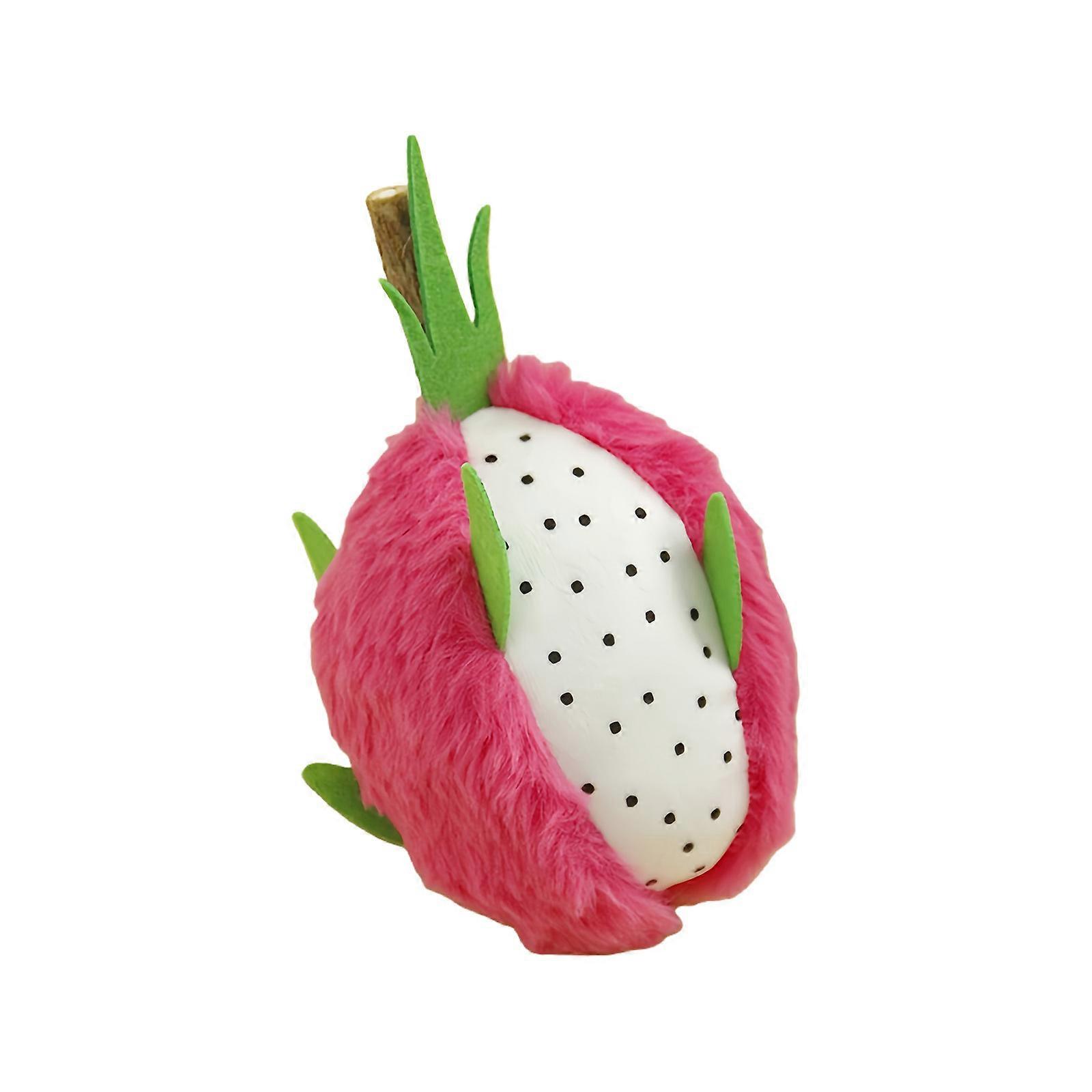 Cats Dog Plush Fruit Teething Toy With Catmint Realistic Shape Design Promote Active Playtimes Chewable For Small Pet Multicolor