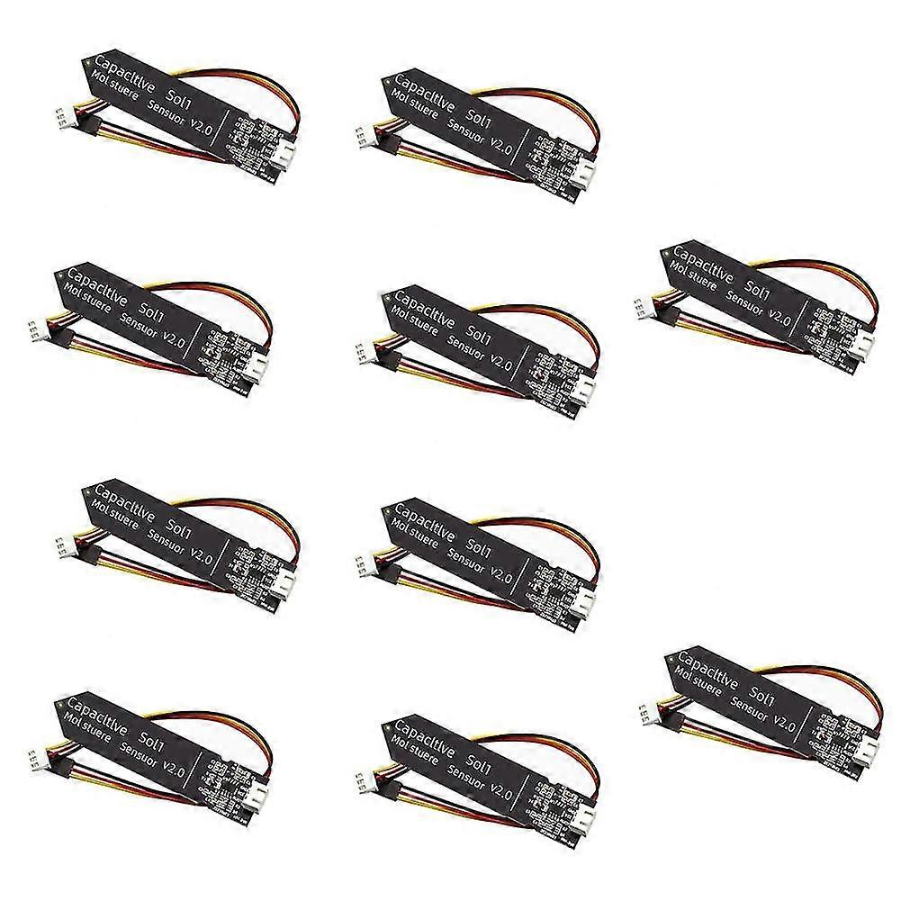 10pcs Capacitive Soil Moisture Sensor Module 3.3-5.5v 3-pin W/gravity Wire Corrosion Resistant For YC