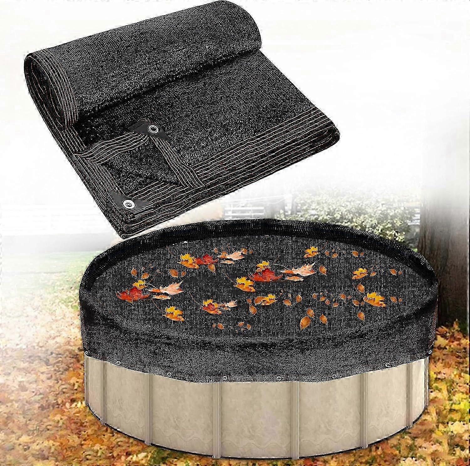 2025 Latest Model 24ft Round Leaf Net Cover for Above Ground Pool - Winter Cover Mesh Cov