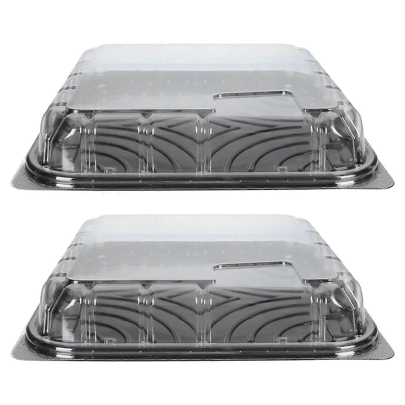 Dessert Packing Box for Storage with 4Pcs Transparent Cake Boxes