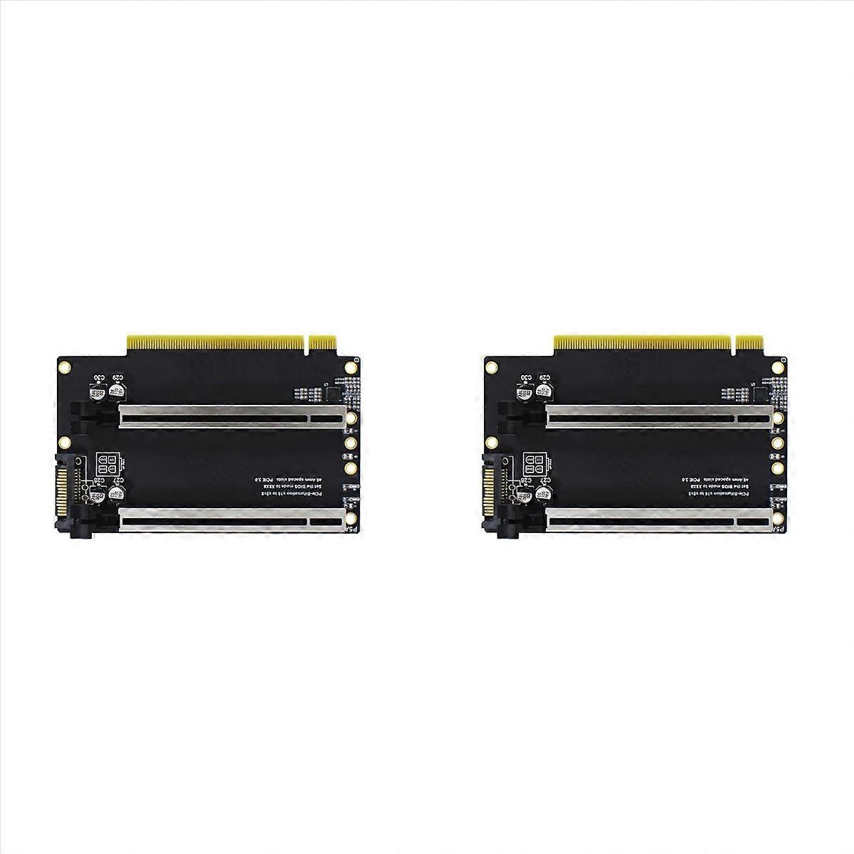2X PCIE 3.0 X16 1 to 2 Expansion Card Gen3 Split Card PCIe X16 to X8X8 40.4mm Spaced Slots PCIe Heig