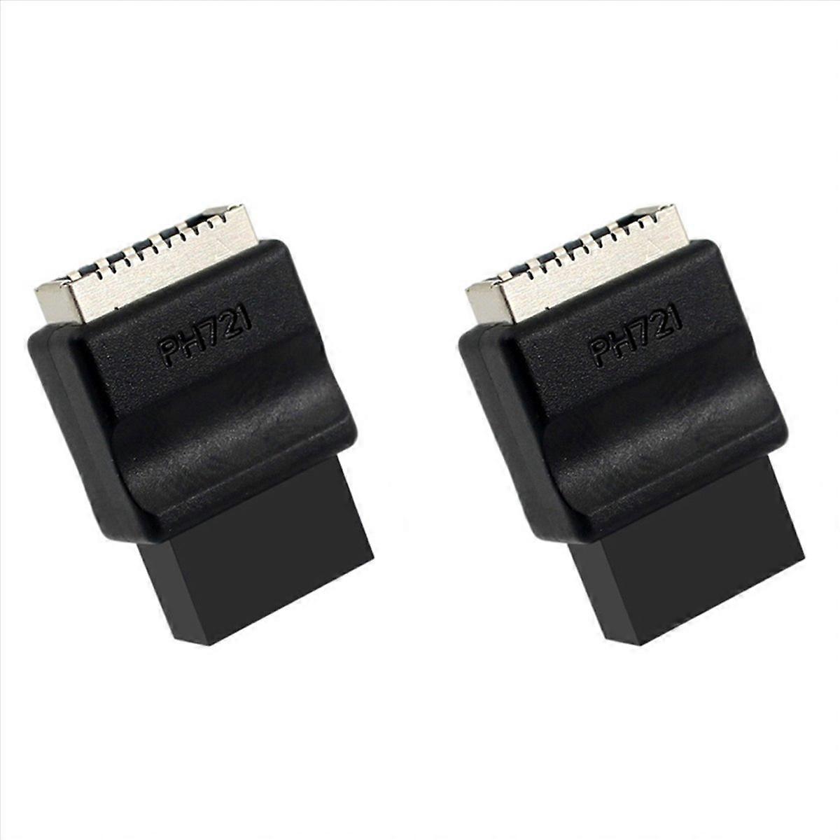 2X Motherboard USB2.0 9PIN Male to Type-E Female Adapter TYPE-E Interface Header Adapter