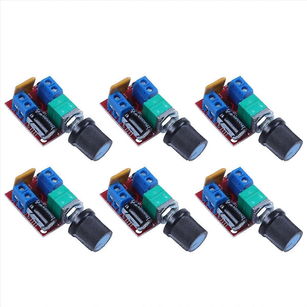 6X Mini DC Motor PWM Speed Controller 3V 6V 12V 24V 35VDC 90W 5A DC Motor Speed Control Switch LED D