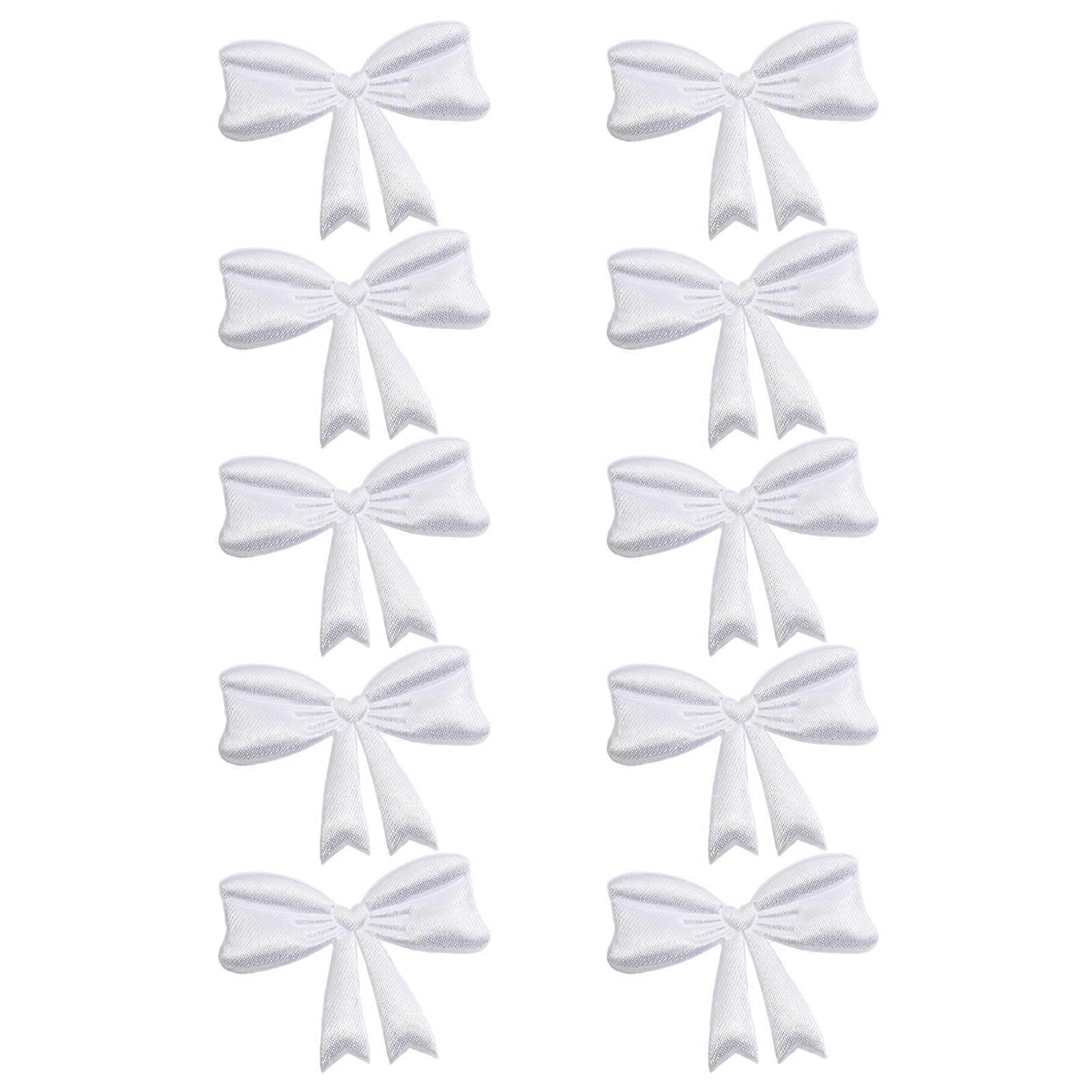 Practical Bowknot Decorations For Craft Multiple Color Polyester Accessories Handmade Supplies  White