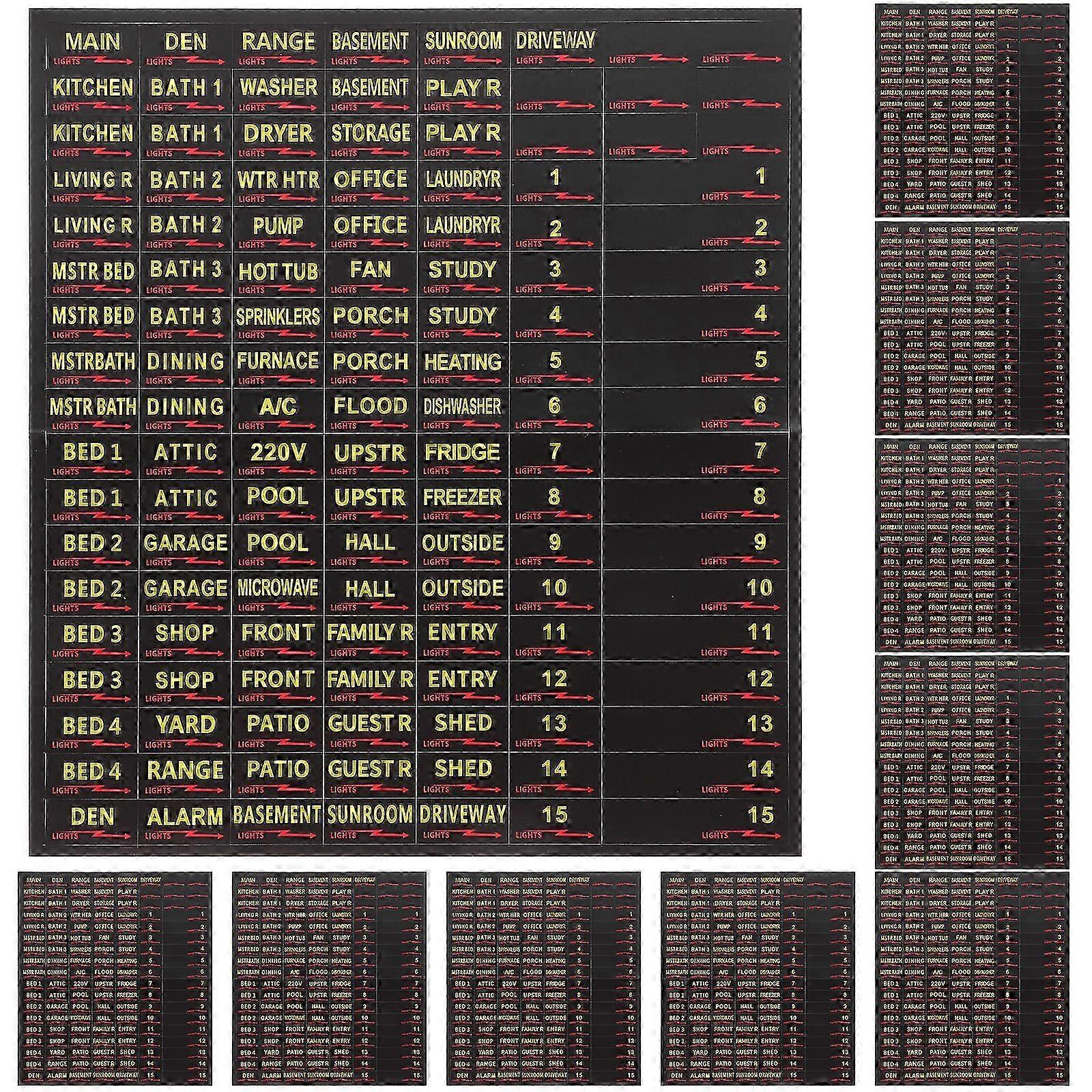 10 Sheets Electrical Panel Label Electrical Panel Labels Breaker Panel Label Circuit Breaker Sticker