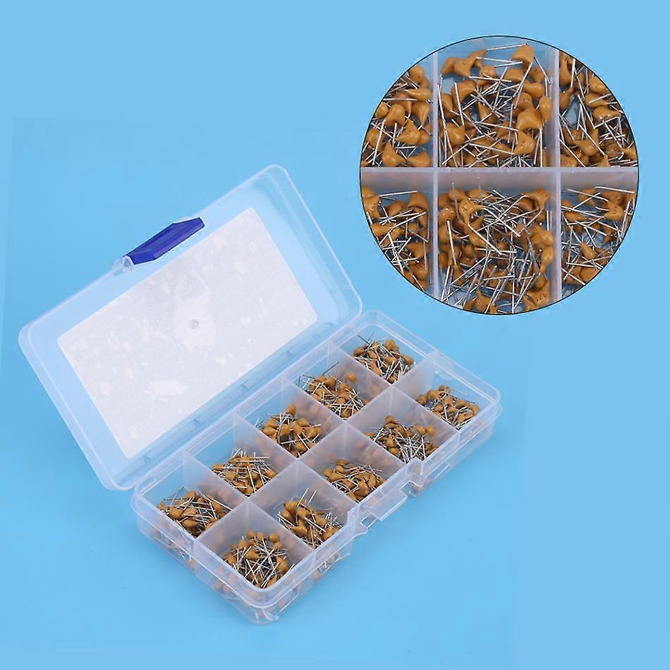 500Pcs 10 Values 10PF-680PF Monolithic Ceramic Capacitor Assorted Kit