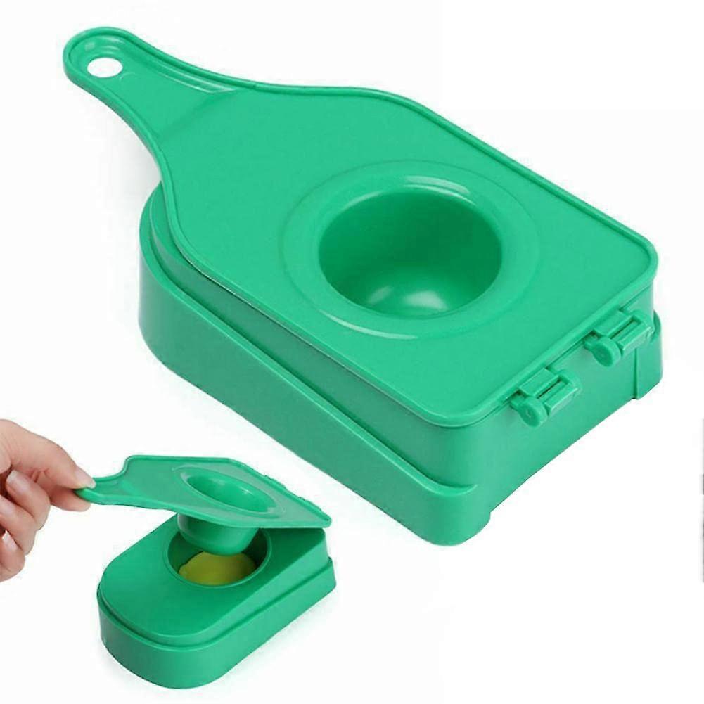 2 in 1 Plantain Press Tostonera with Dual Function Design and Ergonomic Grip 6x3.7cm Green