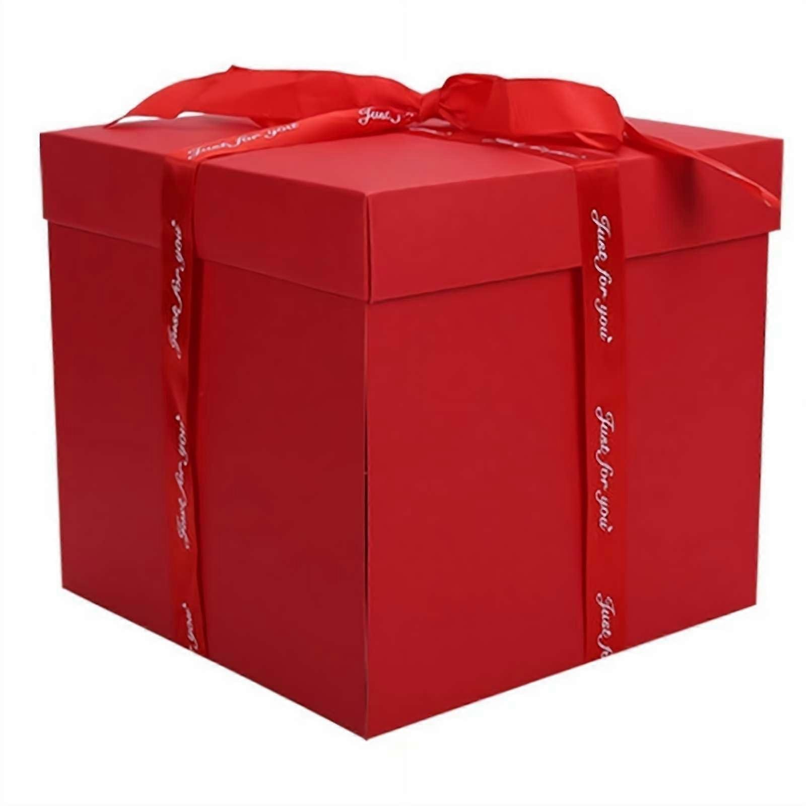 Surprise Explosion Box Photo Album Love Boxes With Lids Preassembled DIY Scrapbooking Photo Display Box Red 1 Set