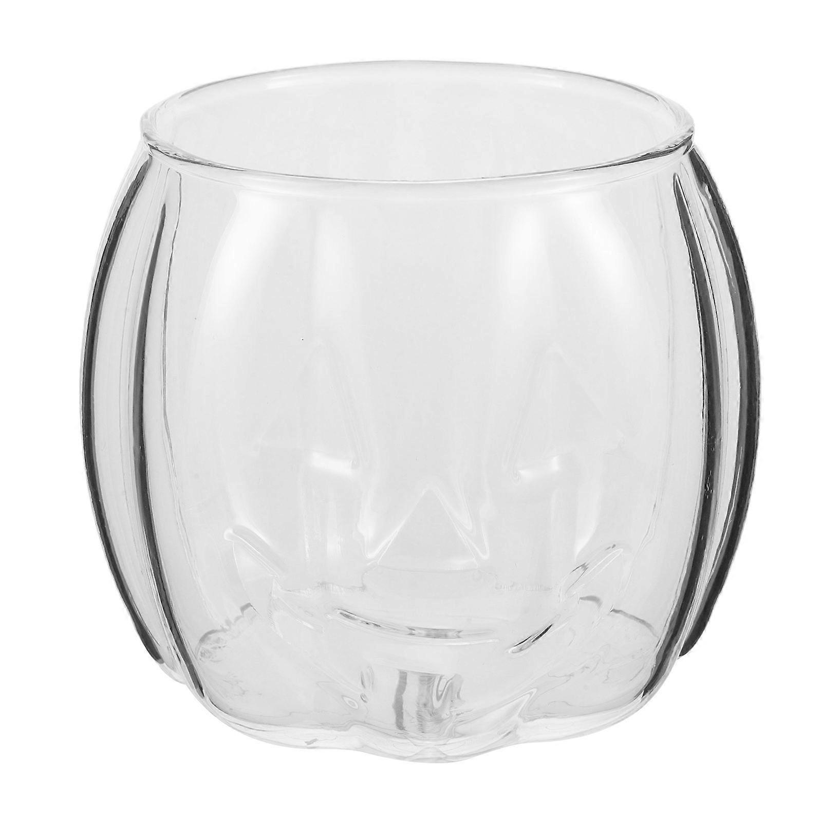 Transparent Pumpkin Coffee Mug Glass Mug for Coffee Juice Single-Layer